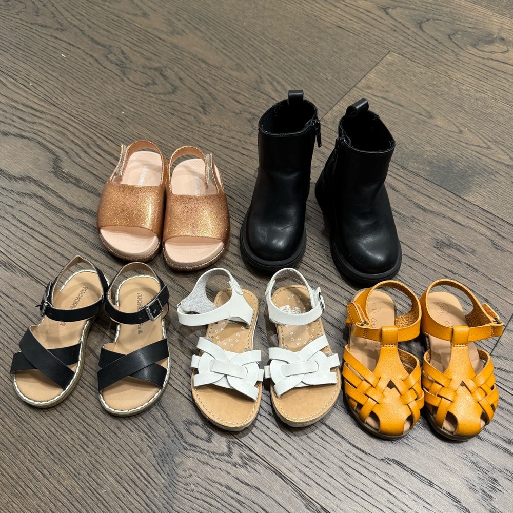 Toddler Girl Shoes - Size 6 (5 Pairs)